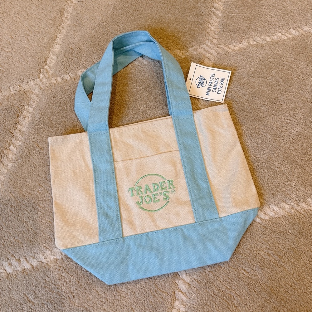 Blue and Cream Tote Bag